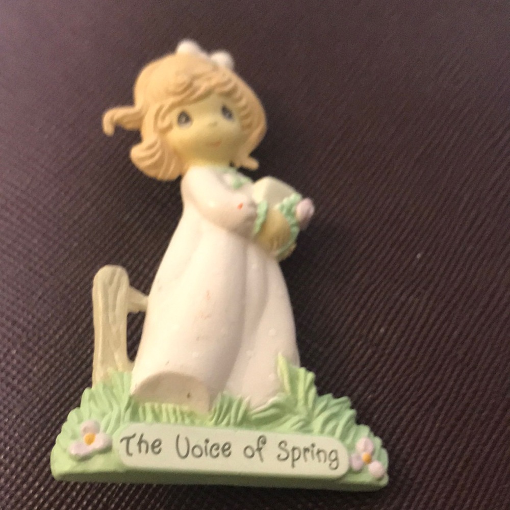 Vintage Precious Moments Samuel j Butcher brooch